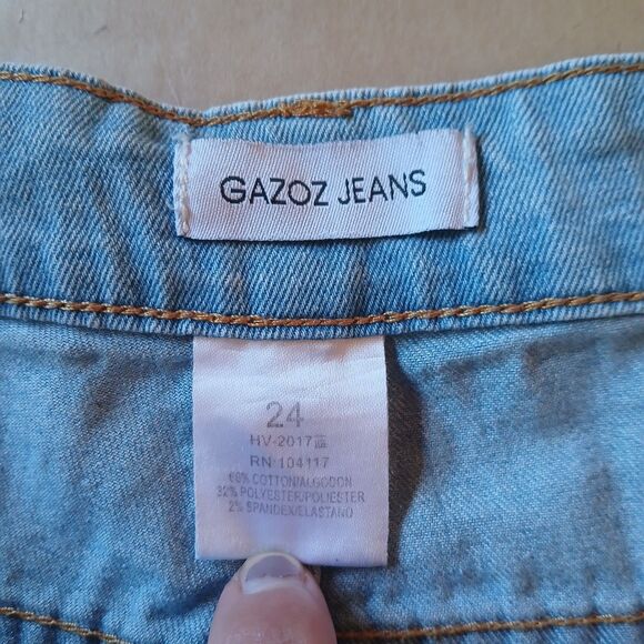 Gazoz Jeans Denim Shorts Womens 24 Blue American Flag All American Aesthetic - Picture 3 of 7